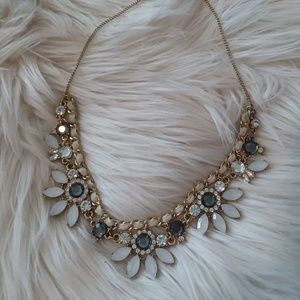 LC Lauren Conrad Flower Cord Statement Necklace